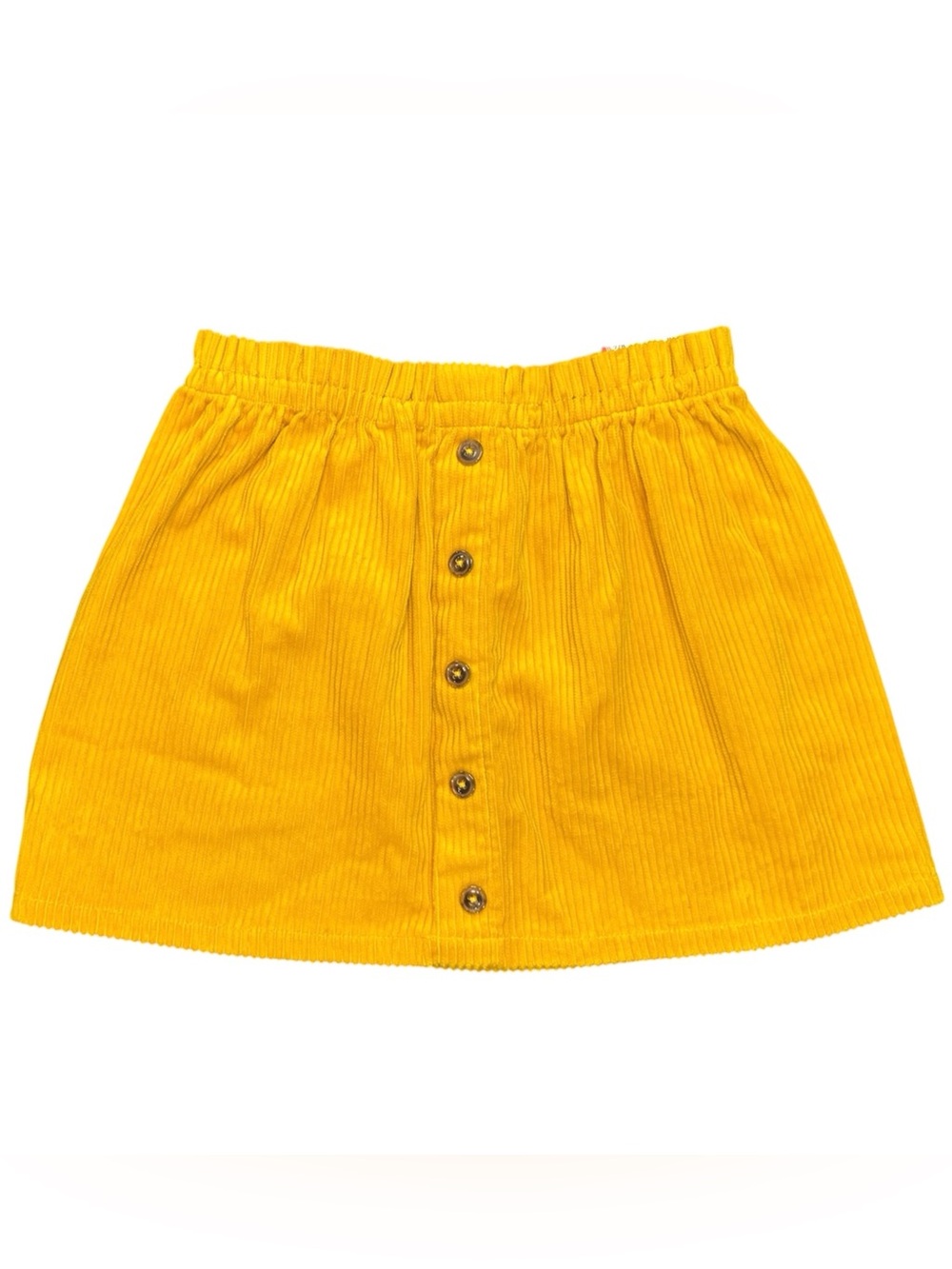 Isaac Mizrahi | NWT Mustard Yellow Corduroy Button-Front Mini Skirt, Girls 7-8